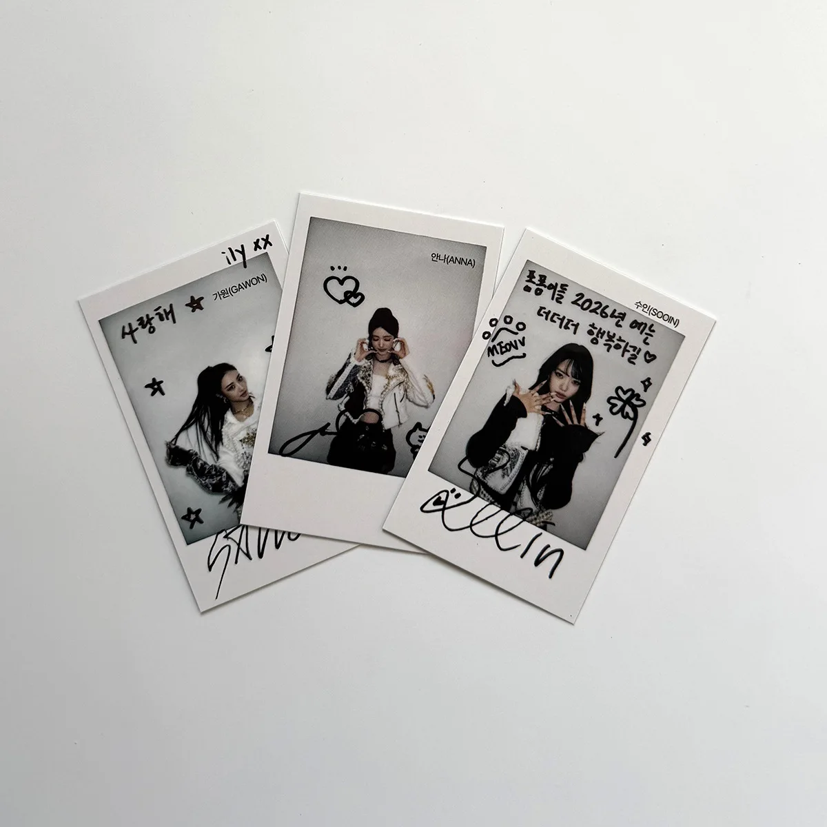 한국 걸그룹 MEOVV 5개/세트 포토카드 고품질 INS 스타일 양면 인쇄 로모 카드 안나 나린 엘라 가원 선물