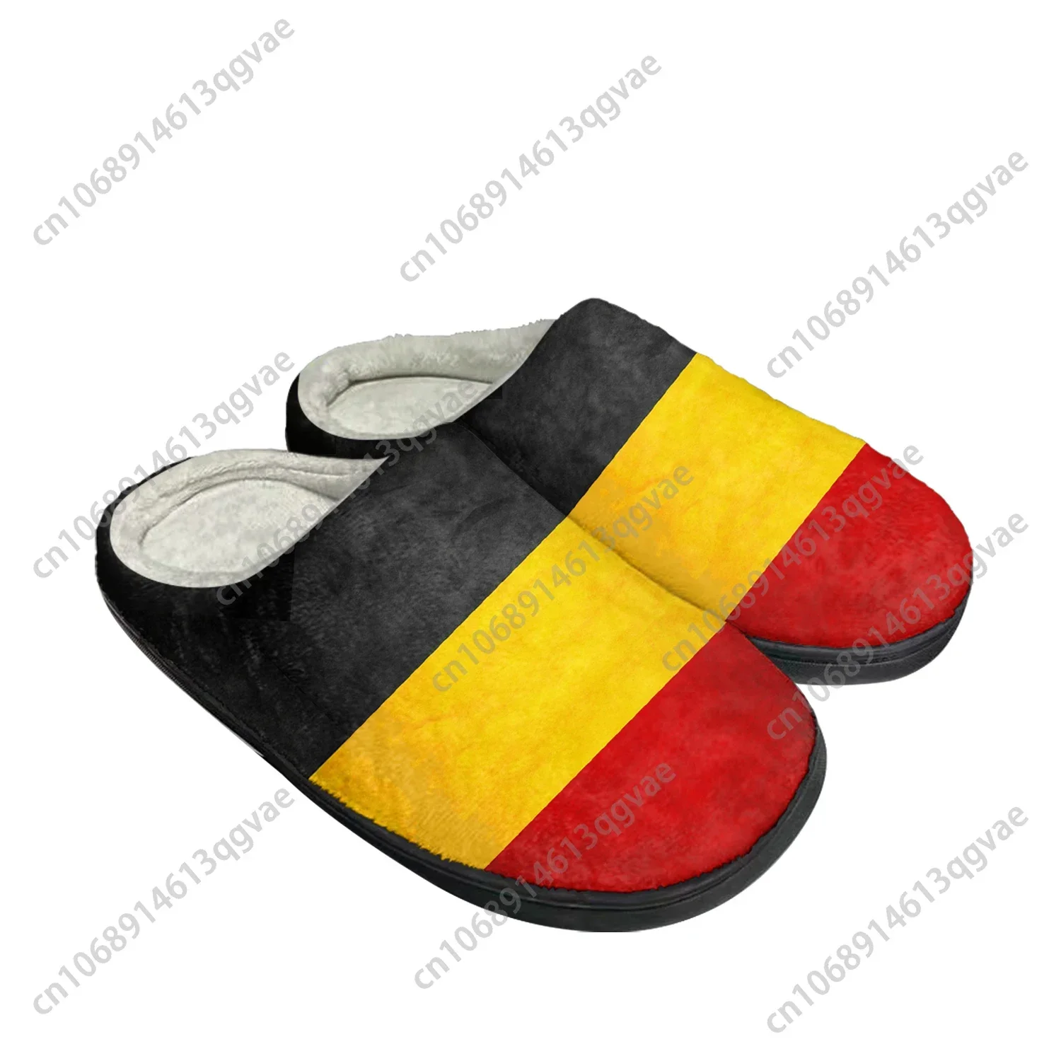 

Belgian Flag Home Cotton Custom Slippers Mens Womens Sandals Belgiam Plush Bedroom Casual Keep Warm Shoes Thermal Slipper