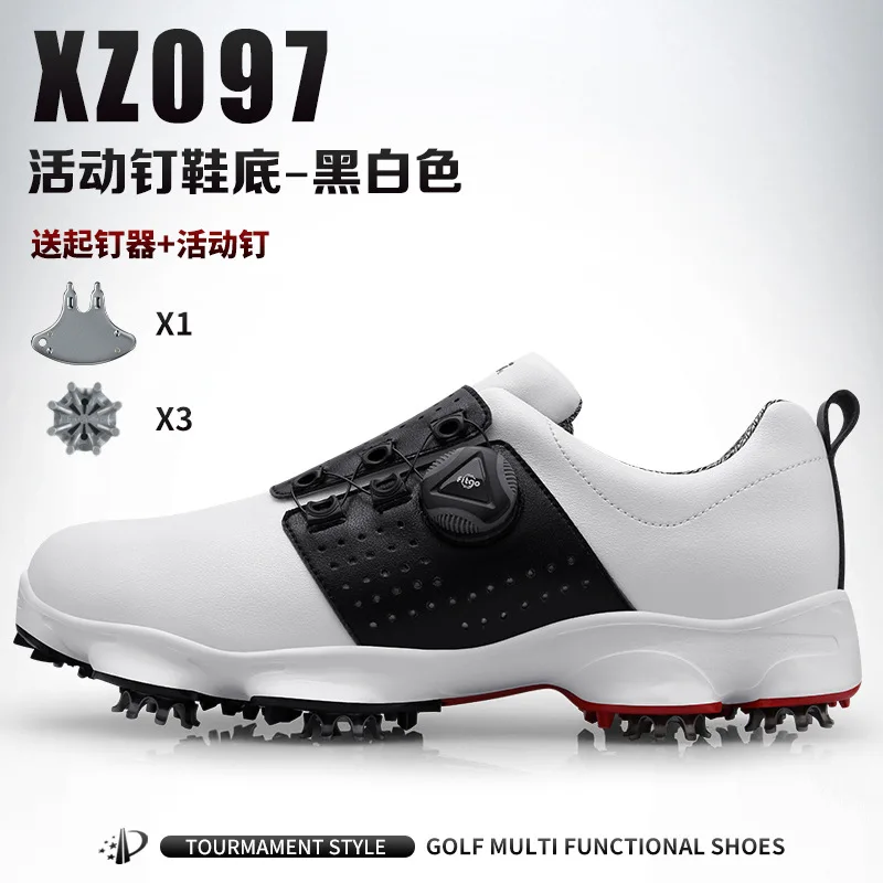 PGM Golf Men's Shoe Waterproof and Breathable Activity Nail Shoes Rotating Lace Shoes