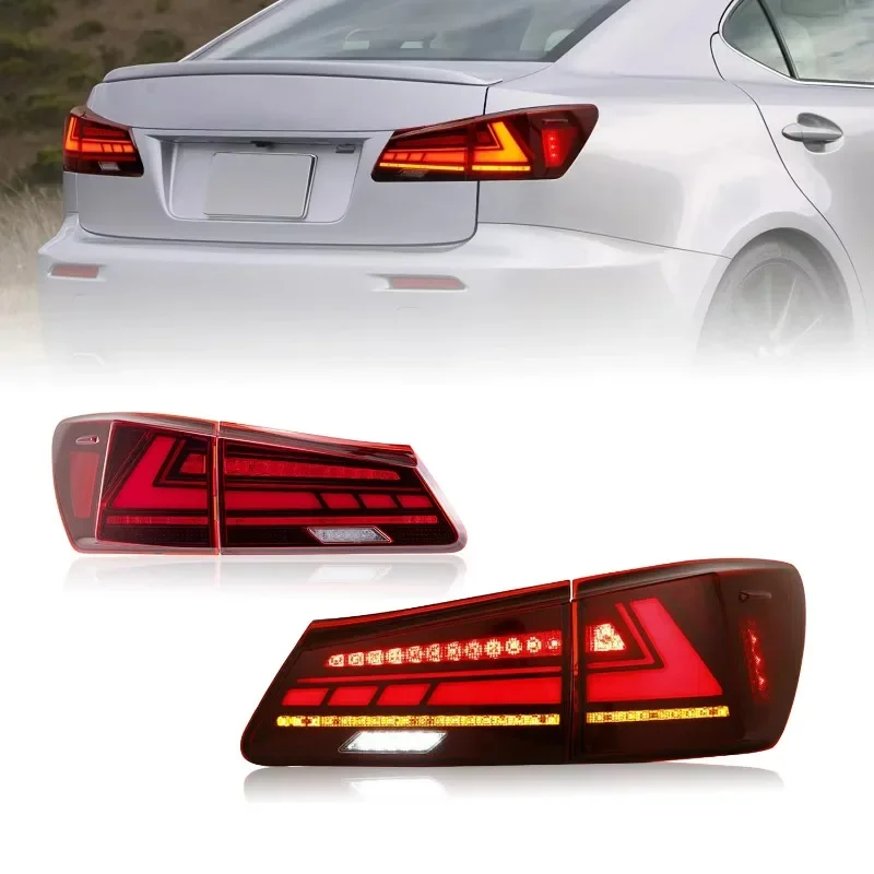 LED Tail Lights IS250 IS350 ISF 2006-2012 Car Styling Back Lamps DRL Start Up Animation Rear Lamps for Lexus IS