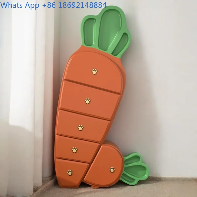 

Окрашенный шкаф с пятью ящиками, шкаф для хранения моркови из цельного дерева, простой художественный шкаф для прихожей, нерегулярный ящик для хранения