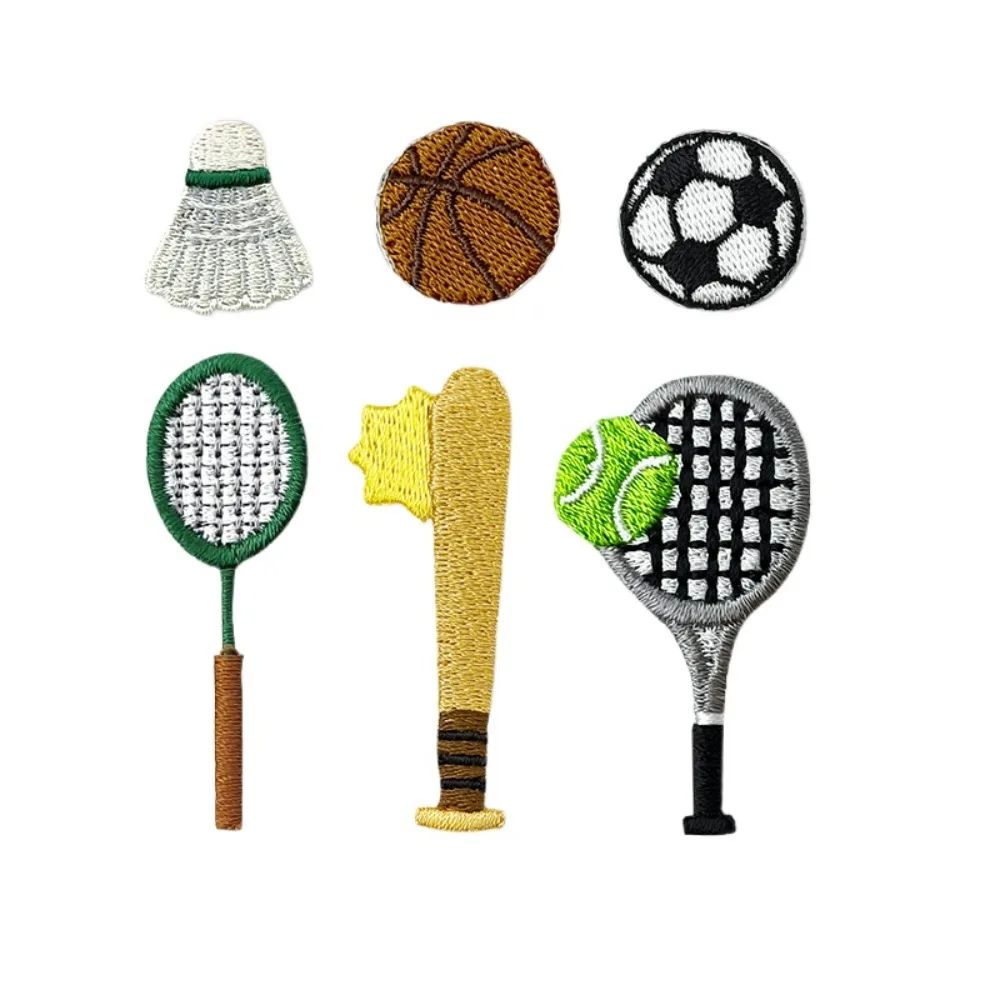 

Sports Ball Embroidery Patches DIY T-shirt Accessories Baseball Iron on Patch Tenni Backpack Sew on Appliques Cloth Stickers Hat