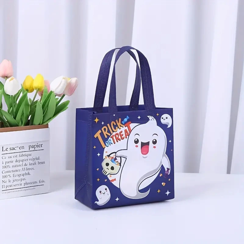 Halloween Pumpkin Handbag Children's Trick Or Treat Witch Non Woven Candy Bag Ghost Festival Black Cat Bucket Skull Bags