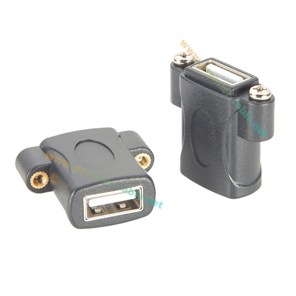 

Винтовое крепление на панели USB 2.0, соединитель типа A «мама-мама», адаптер-удлинитель, передача данных для компьютерного сканера, принтера, жесткого диска
