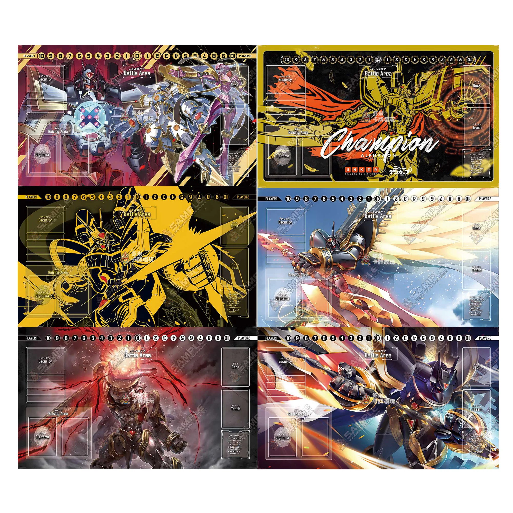 

600X350X2Mm Siy Digimon Alphamon Card Battle Mat Dtcg Alphamon Single Player Настольная игра Карточная пластина Боевой коврик Подарочные игрушки