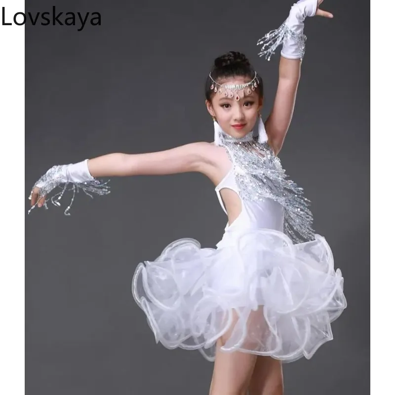 

Женский костюм для современных танцев, костюм для сценического танца вальса, детские платья для латиноамериканских танцев, костюм для бальной комнаты