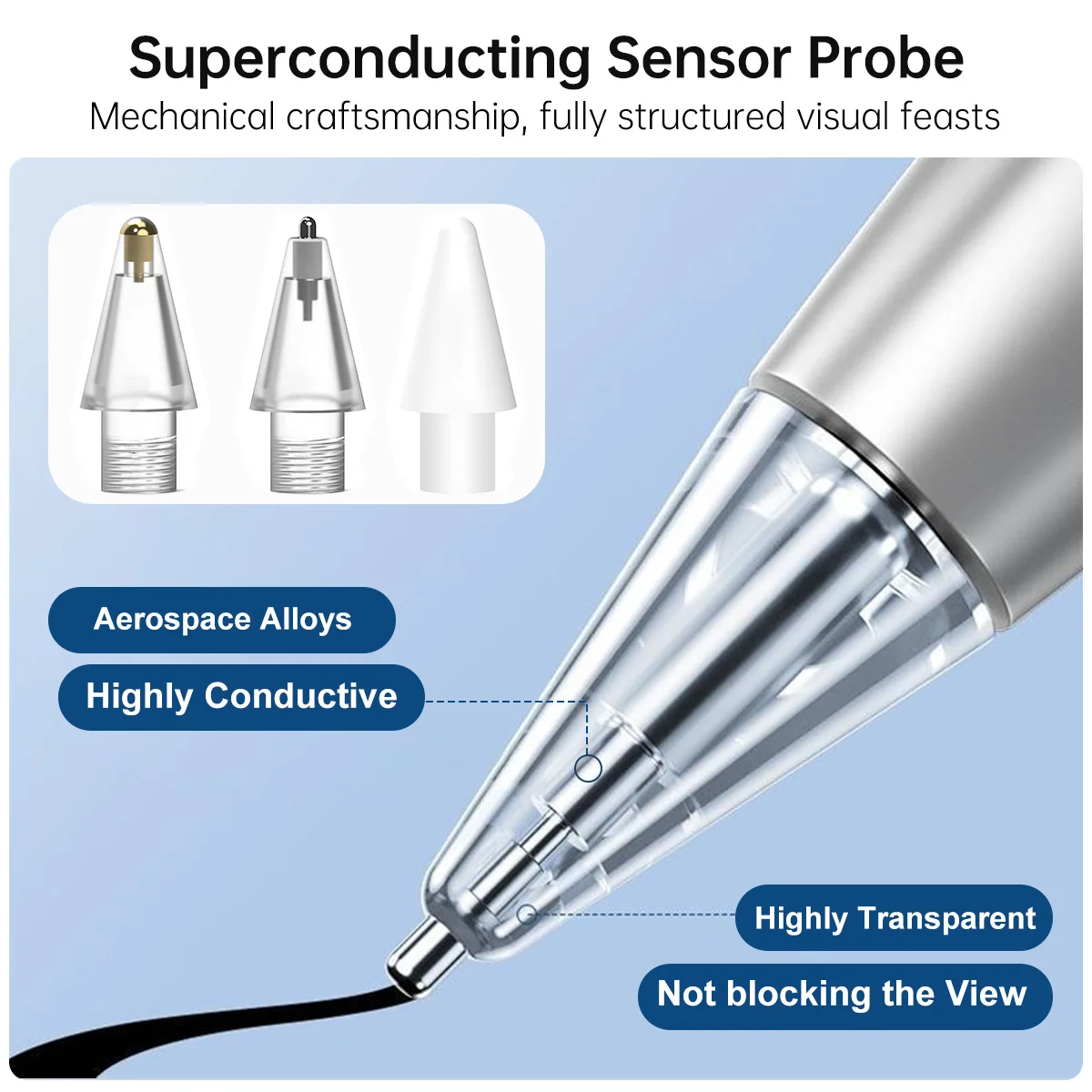 Honor Magic-Pencil 3 용 교체 가능한 연필 팁 M-pencil 2 액세서리 용 스타일러스 펜 팁 수정 된 펜촉 예비 교체 가능한 펜촉