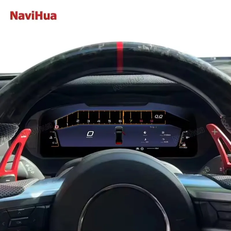 26 Style Virtual Cockpit 12.3 Inch Cluster For Ford Mustang 2015 2020 Meter LCD Instrument Digital Cluster Dashboard Automotive