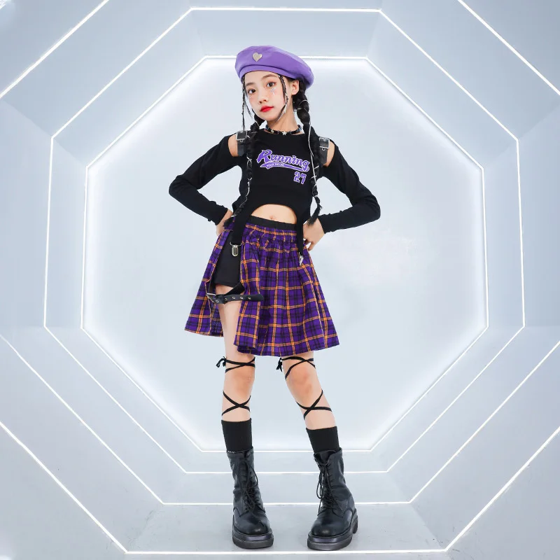 Hip Hop Kpop Anzüge Mädchen Jazz Kinder Street Dance Performance Hip-hop Kleidung Farbe Passenden Kühlen Breite Bein Hosen drop Verschiffen