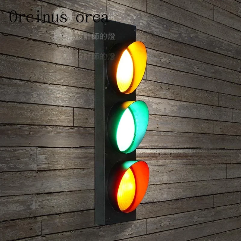 American industrial wind traffic lights wall lamps restaurants cafes bars children's room lights creative outdoor  wall lamp