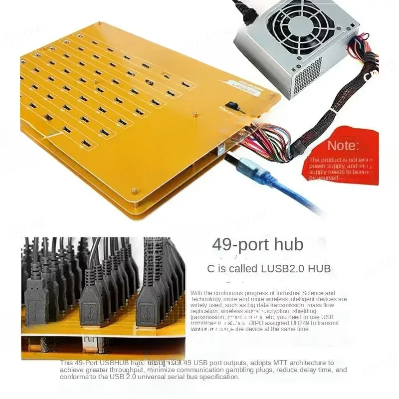 Industrial Grade 49 Port High-Speed Hubs/Charger With Data Transmission USB 2.0 For/OS/Linux/Phone New