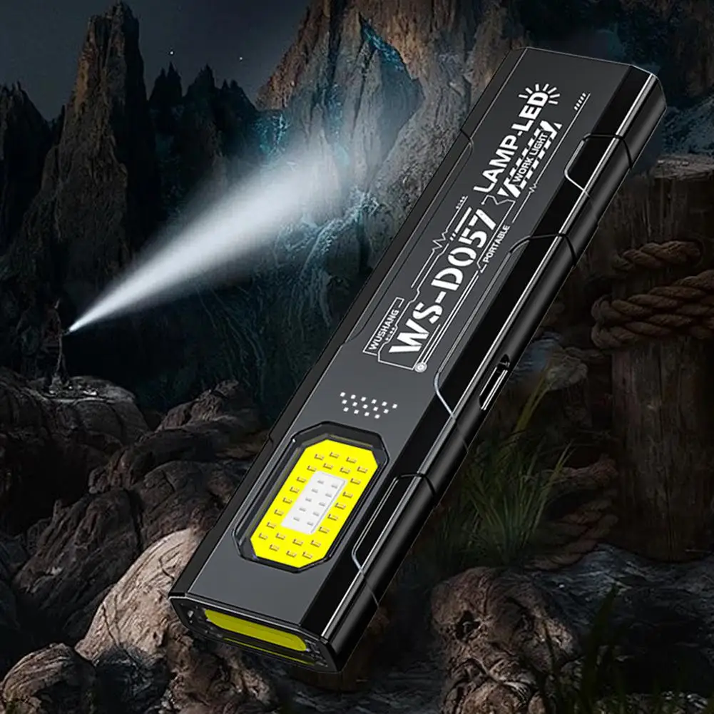 المحمولة البسيطة الشعلة ضوء جيب سلسلة المفاتيح LED مصباح يدوي USB-C مصباح بلاستيكي قابل لإعادة الشحن في الهواء الطلق ضوء العمل في حالات الطوارئ السفر