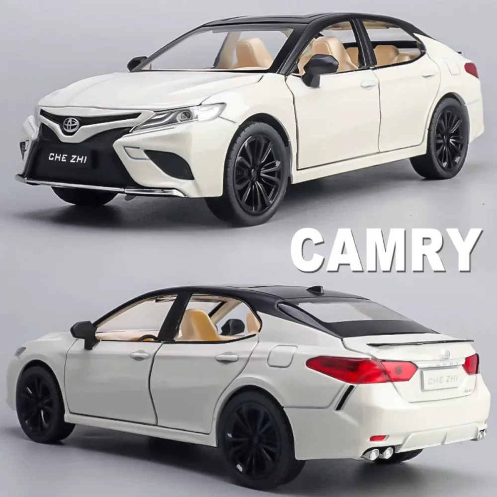 

1:24 Camry Sienna Cars Models Alloy Diecast Rubber Tires Toys Pull Back Door Opened Miniature Vehicle Daily Surprises for Family