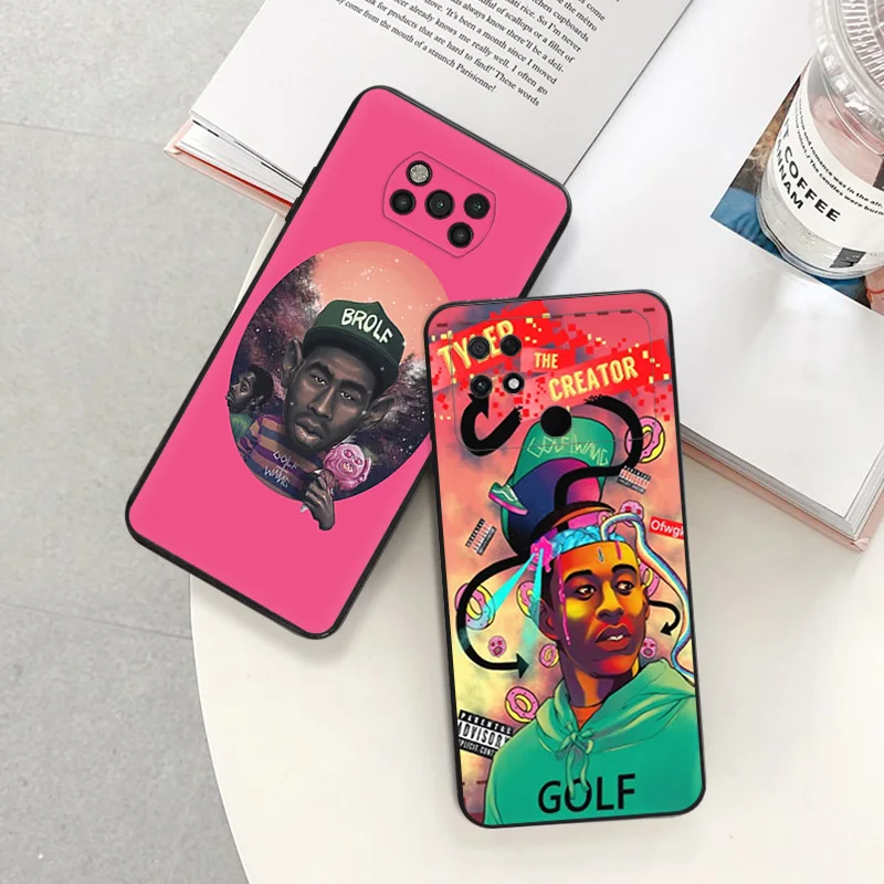 Matte Phone Case for Xiaomi Mi Poco F3 F4 F5 X3 X4 X5 M3 M4 Pro GT M5 C40 C50 C51 M5S Tyler The Creator Black Soft Cover