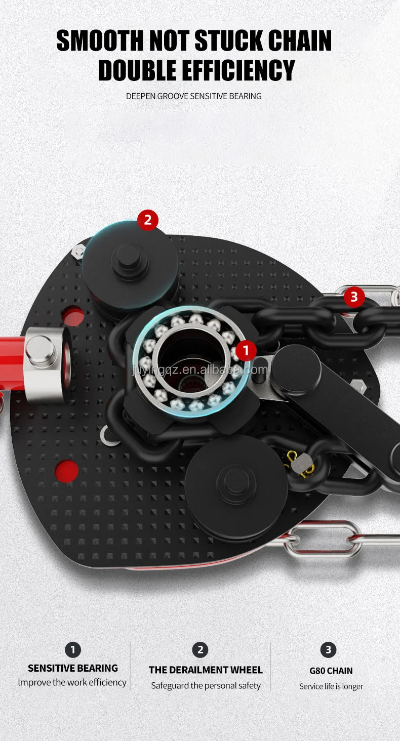 كتلة سلسلة رفع تعمل يدويًا 1 طن رافعة سلسلة #2