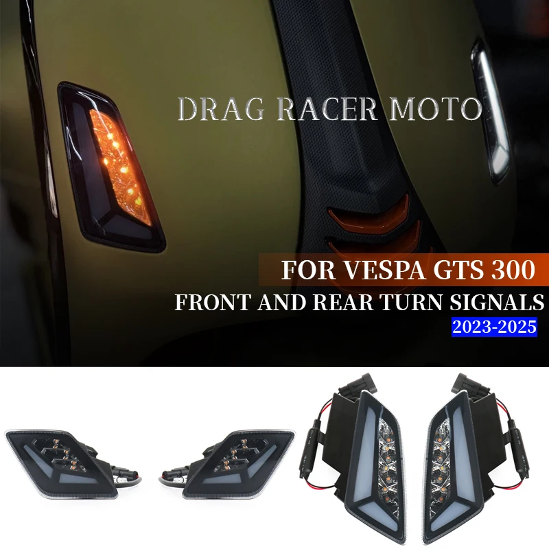 

New Motorcycle Accessories LED Front Rear Turn Signal Indicator Daytime Running Light For Vespa GTS 300 gts300 2023-2025