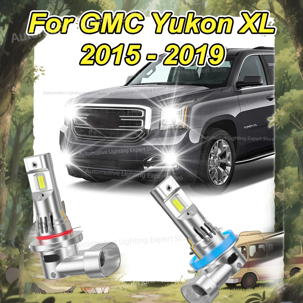 

2/4 шт. светодиодные фары Canbus Turbo 30000LM с вентилятором для GMC Yukon XL 2015 2016 2017 2018 2019