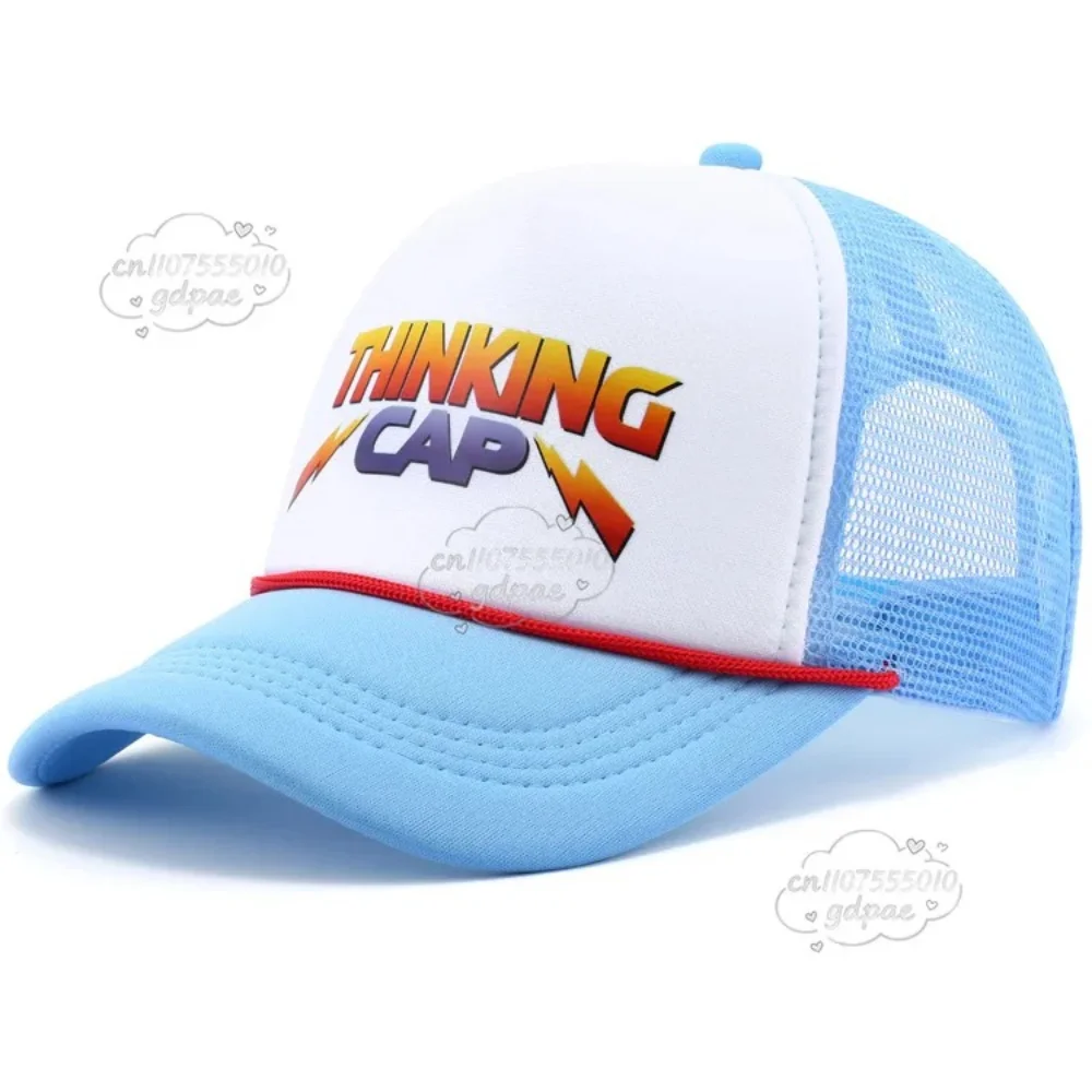 Dustin Hats Retro Mesh Cap Trucker Thinking Cap Summer Breathable Baseball Caps for Men and Women Boys Girls Cosplay Accessories image 2