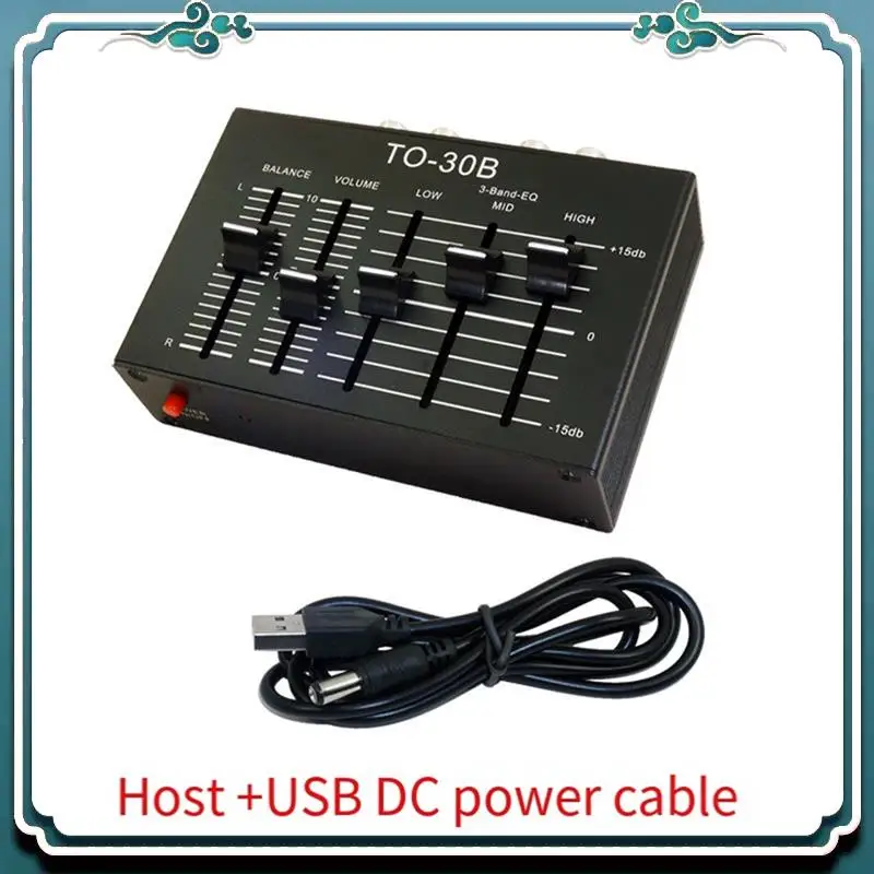 ABSK-To-30B DC5V Stereo Audio EQ High Medium And Low Three-Band Balanced Preamplifier Audio Balance Volume Control