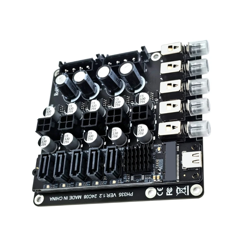 5 Port Power Switcher with Large 4Pin With Individual Capacitor Filtering And Solid Interfaces For PC