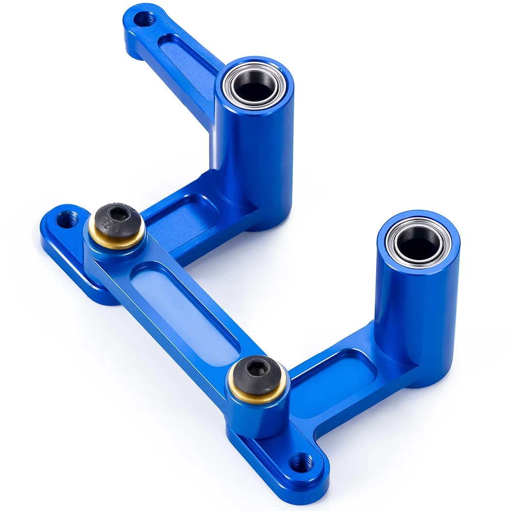 MIBIDAO Aluminum Alloy Steering Group Set 7mm/5.5mm Wheel Hex Seat Mount for 1/10 Slash 2WD RC Car Upgrade Parts