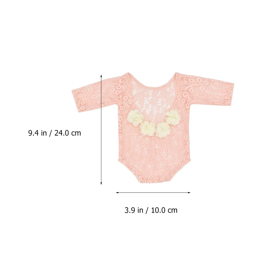 

1Set Newborn Baby Girl Romper Headband Pink Lace Dress Soft Bodysuit Outfit Photography Prop Summer Gift Baby Photography Props