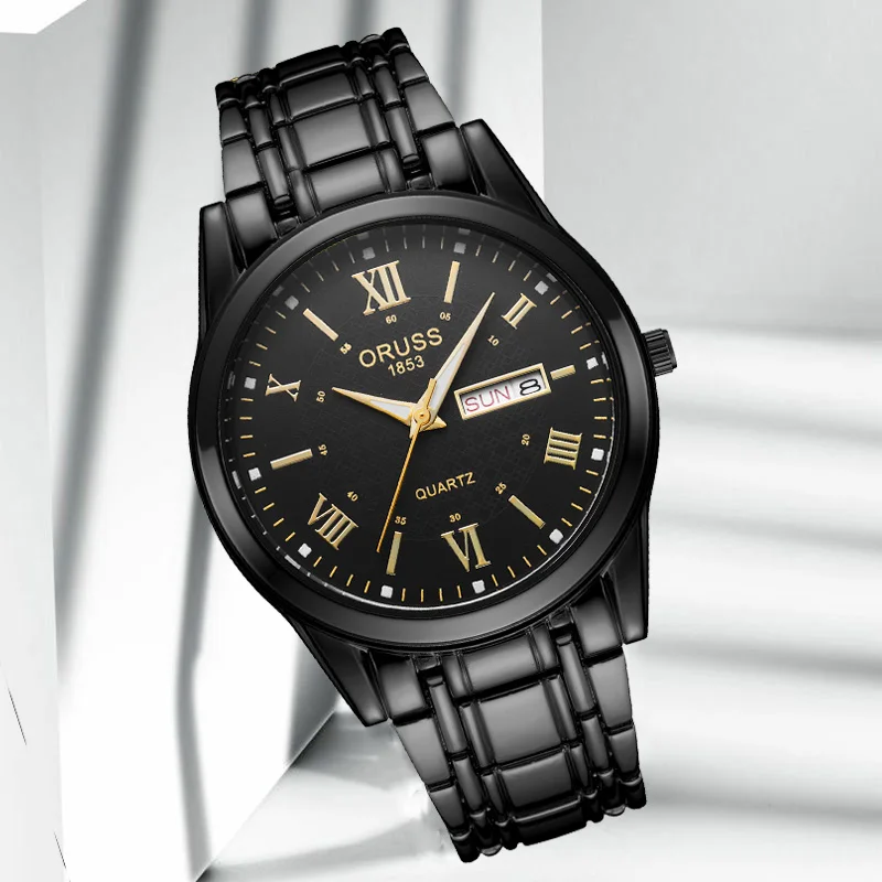 고급 분위기 남성 시계 트렌드 올 매치 신사 스틸 벨트, 캐주얼 개성 있는 청년 비즈니스 직장인 학생 와트