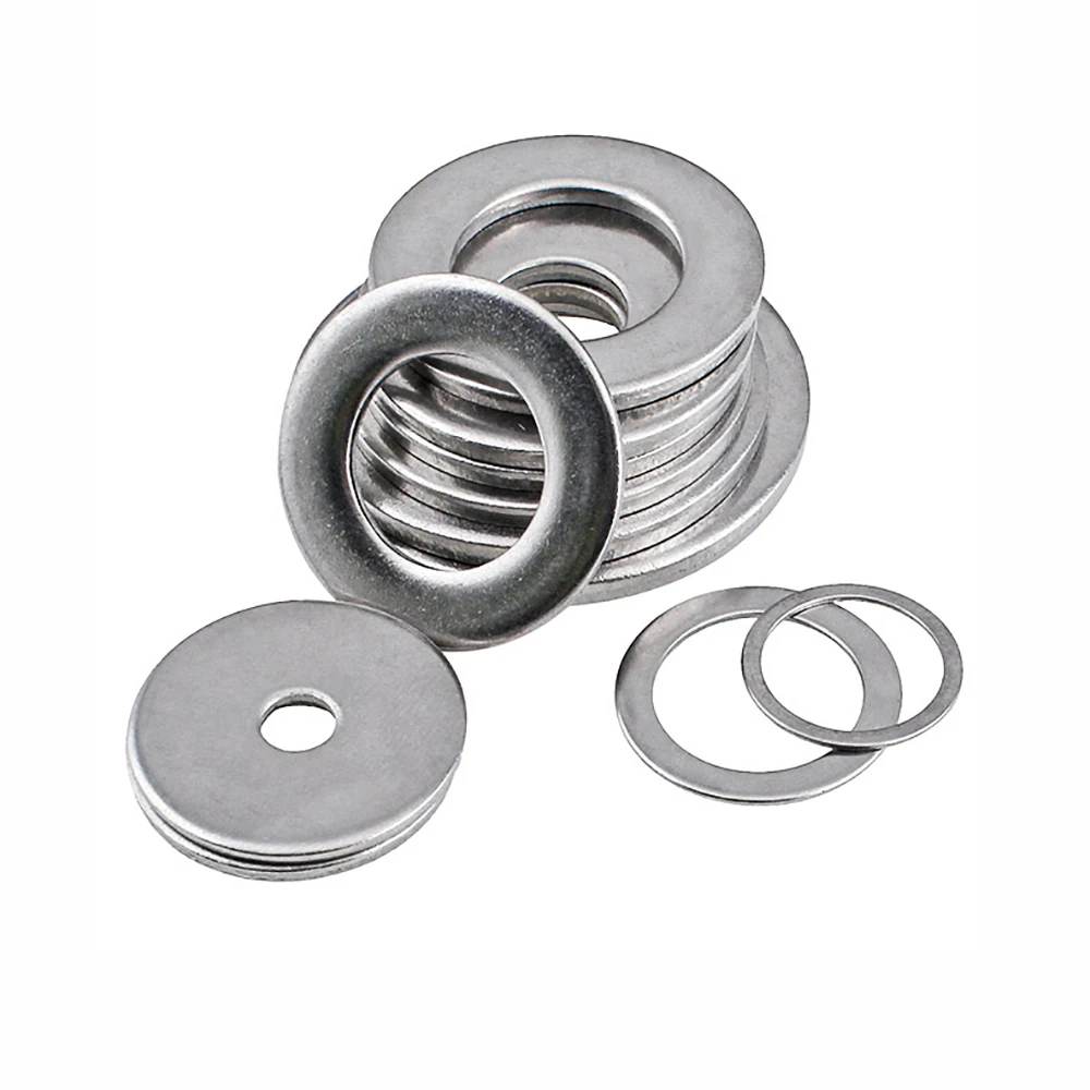 M1 M2 M3 M4 M5 M6 O-type Flat Washer OD 4-40mm 304 Stainless Steel Flat Washer Plain Gasket Round Sealing Gasket for Screw Bolts