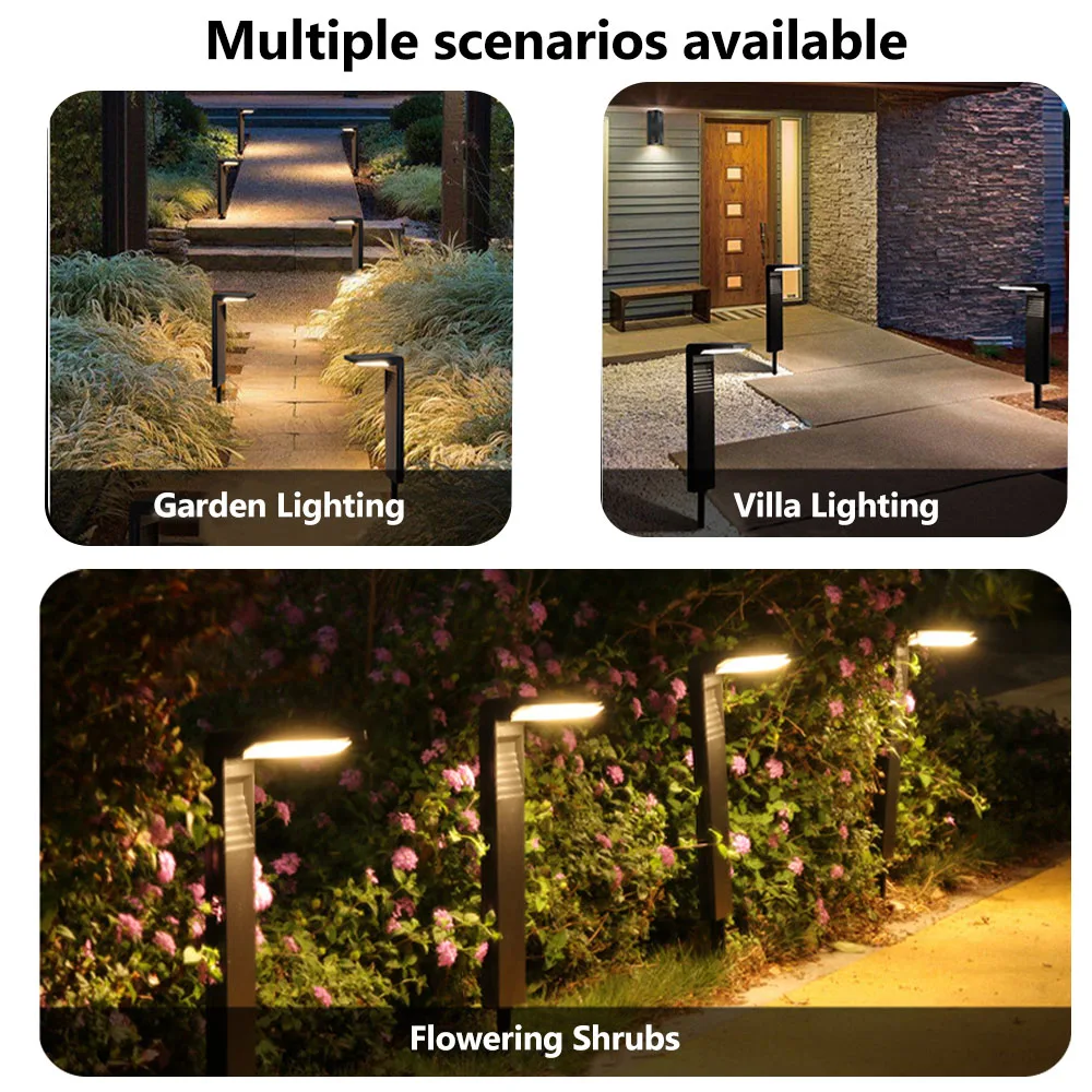 Solar Garden Pathway Lights Outdoor Bright Landscape Lighting Yard Walkway Waterproof Solar Powered Garden Decor Patio Porch