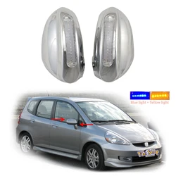 2pcs New Car ABS Chrome Rearview Accessories Plated Trim For Honda Fit CITY 2003 2004 2005 2006 Door Mirror Cover With LED