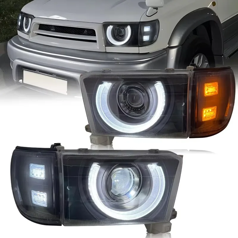 Applicable for 4Runner 1996-2001 Model Year Headlight Assembly Modified LED Daytime Running Light Lens Headlights