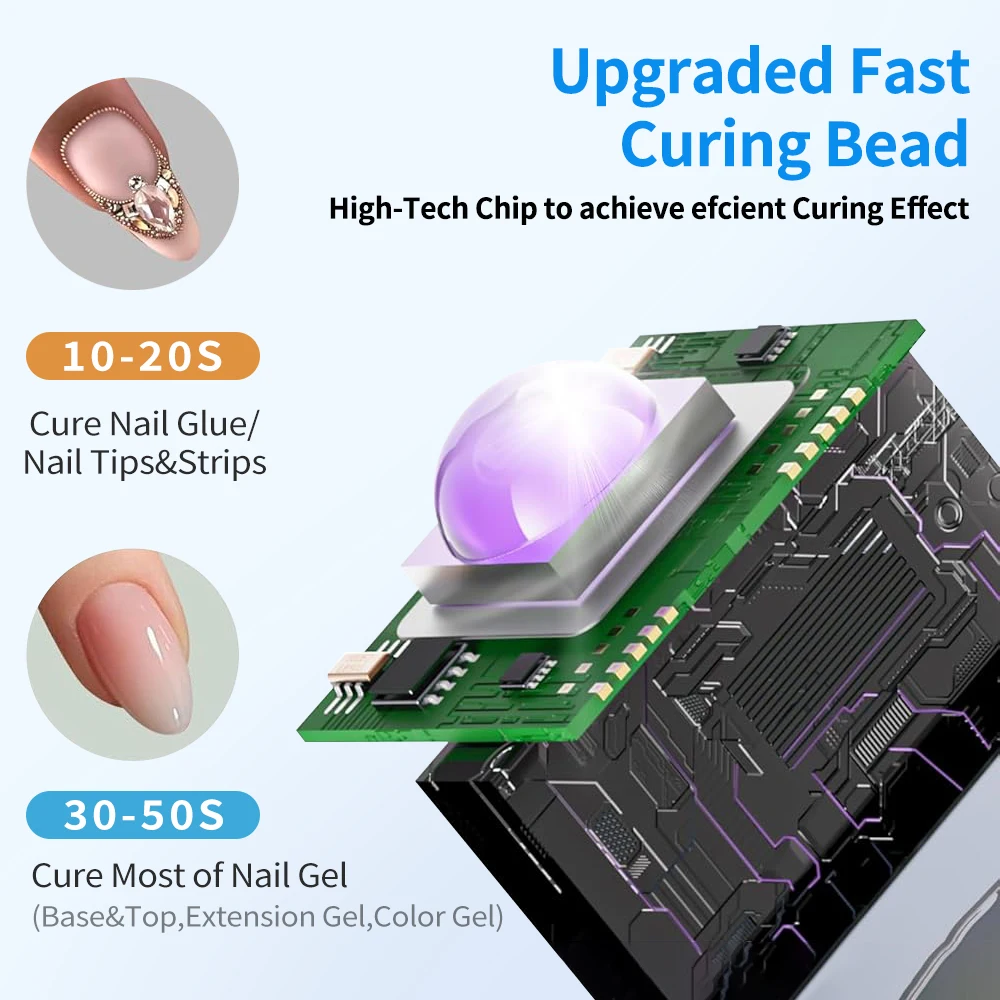 Nail UV LED Touch Lamp Dryer Portable Rechargeable Flashlight UV Light for Drying Nails Gel Polish Lamps Machine Pin Cure Tools