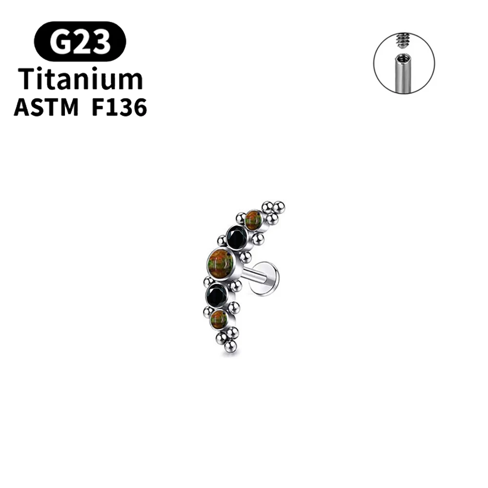 G23 Titanium ASTM F136 Tragus Piercing Ear Piercing Stud Earrings for Woman Jewelri Accessories