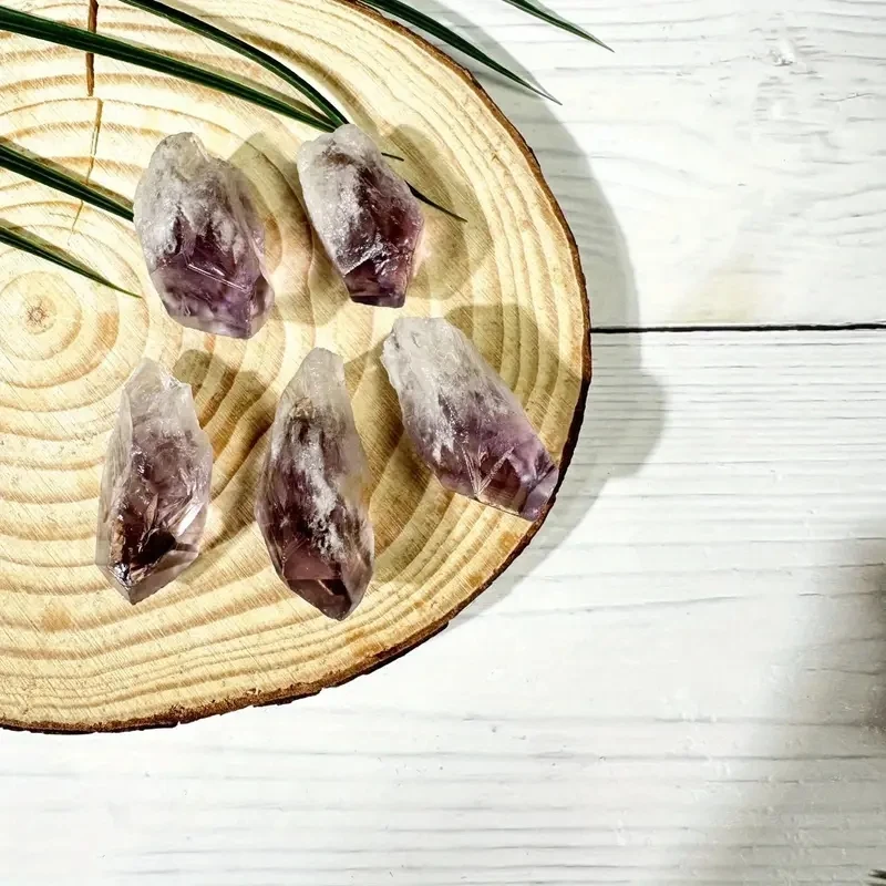 High Quality Natural Brazilian Amethyst Mini Wand Crystal Loose Gemstone Healing Mineral Specimen DIY Jewelry Accessory view 6