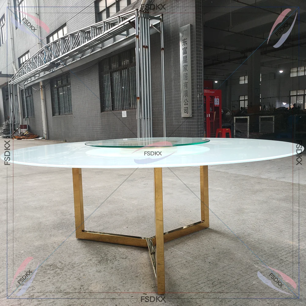 Modern Luxury  Hot Design Dining Round Table With Stable Base Stainless steel Material Manufacturer