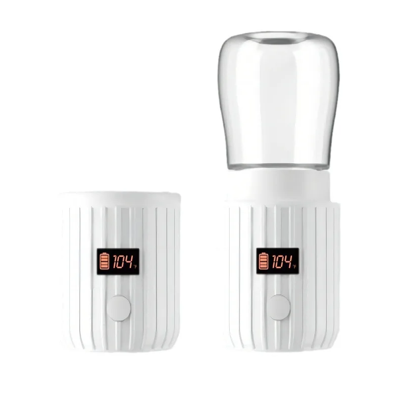 Pemanas Botol Susu Bayi Portabel Nirkabel, Penghangat & Pencair Susu, 4 Tingkat, Baterai Internal 6000mAh