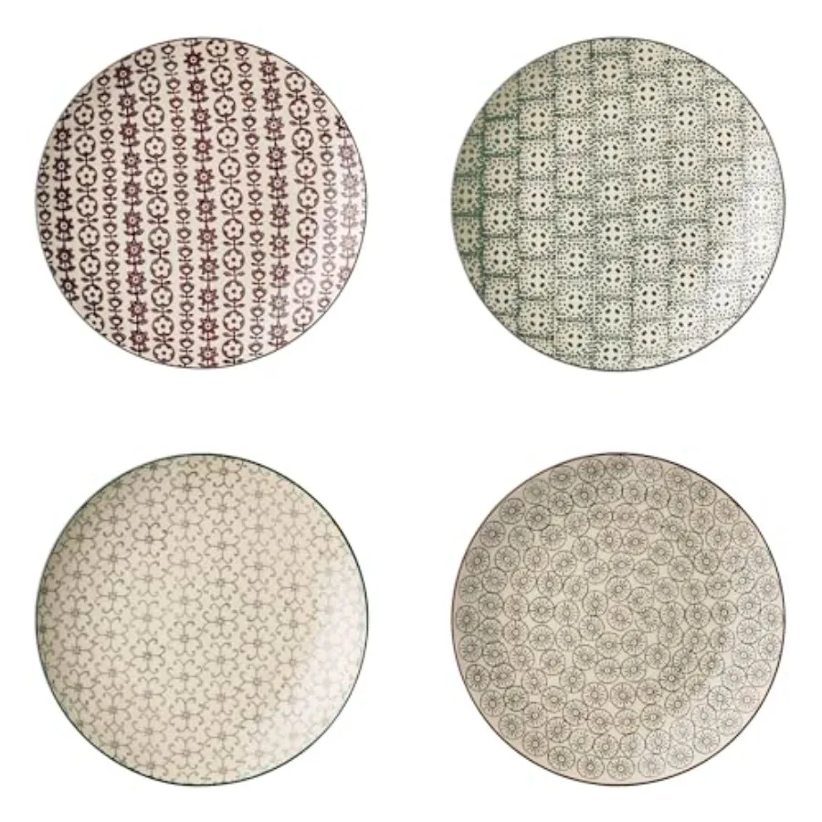 

Karine Plates Серый Зеленый Фиолетовый Керамический Набор из 4 20 см