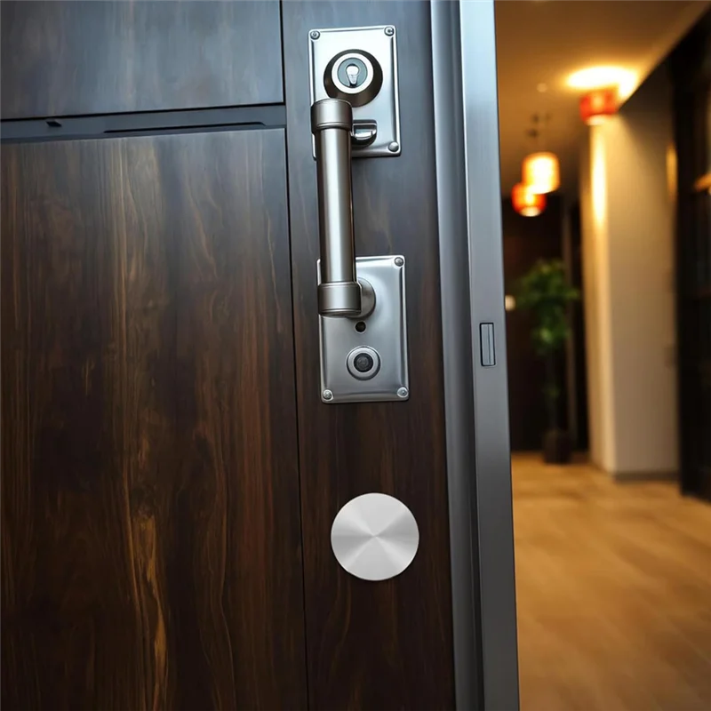

A63K-2PCS Door Hole Cover Door Hole Filler Plate Stainless Steel Door Knob Plate, Increase Home Security On Entry Doors