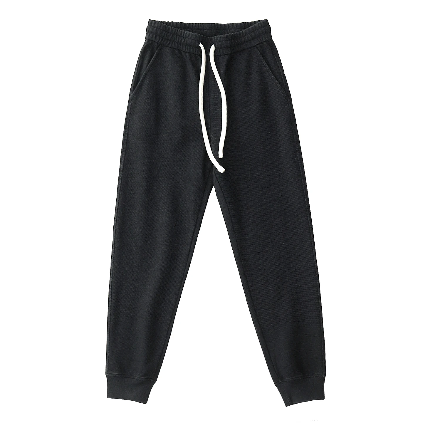 秋冬新作 アメリカンレトロ ニット アンクルタイ スウェットパンツ メンズ 100% コットン ウォッシュド加工 オールドカジュアル スポーツパンツ 薄手ベルベット付き