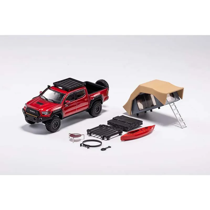Gcd 1/64 toyota tacoma off-road suv carros fundidos modelo simulação liga coleção desktop exibição carros modelo menino presente de aniversário