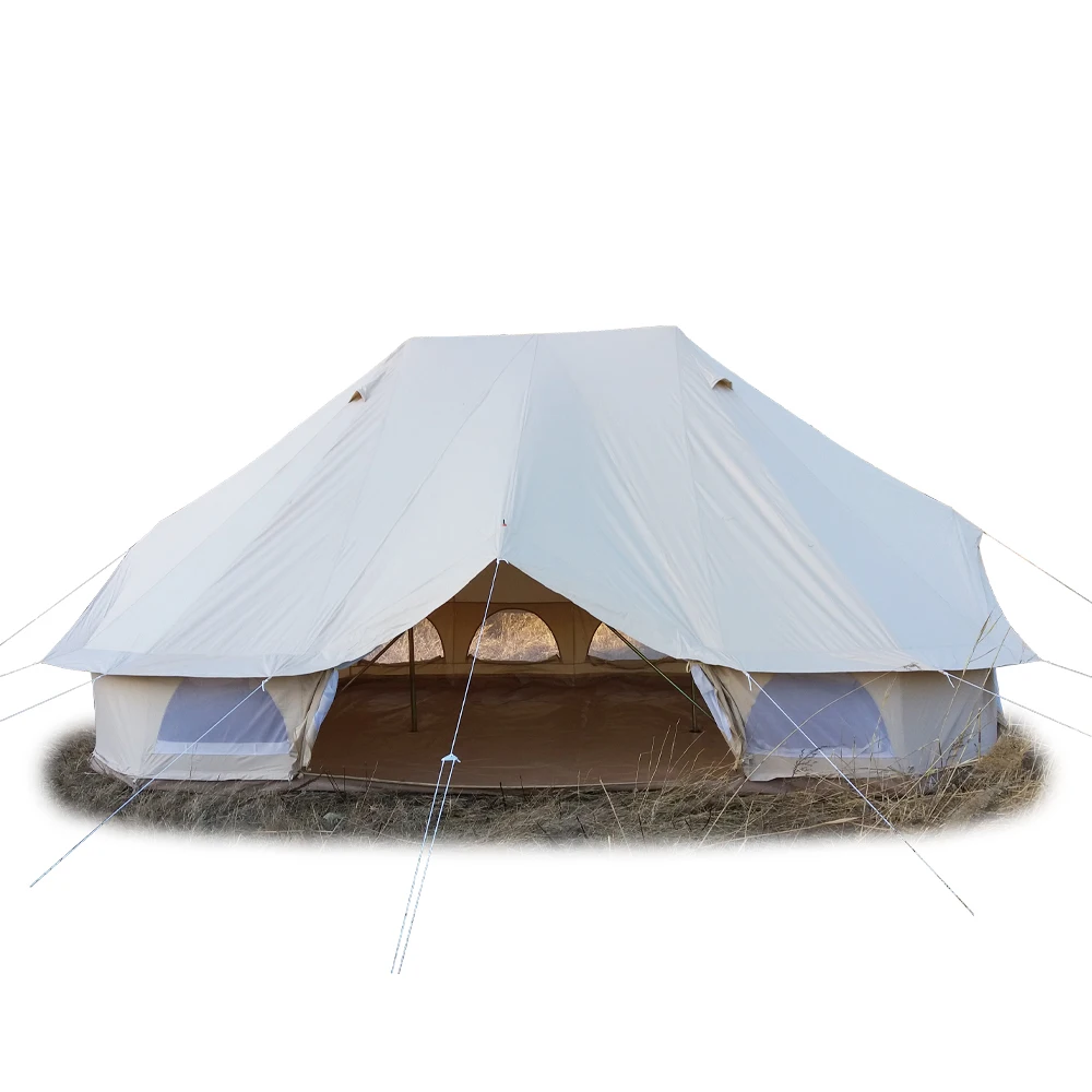 Tienda de campaña familiar de 4 Estaciones, 6x4 m, carpa de campana de Emperor de lona Glamping personalizada/