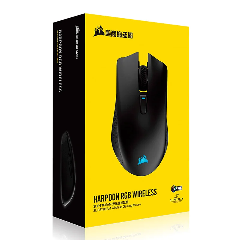 CORSAIR HARPOON RGB WIRELESS, Wireless Rechargeable Gaming Mouse with SLIPSTREAM Technology, Black, Backlit RGB LED, 10000 DPI