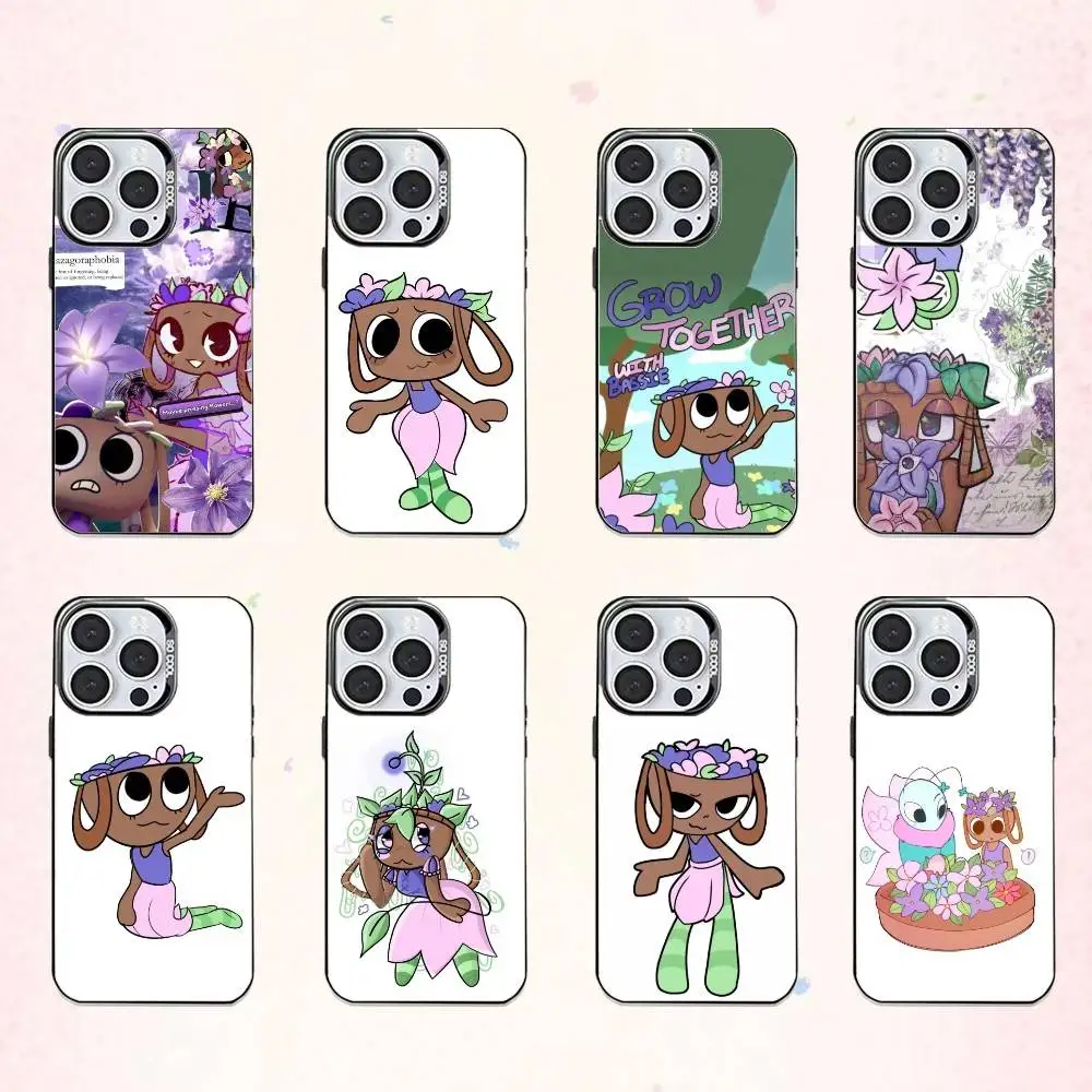 

Floral D-Dandy's W-World B-Bassie Phone Case For iPhone17,16,15,14,13,12,11 Plus,Pro Max Colored Silver Plated Inside Cover