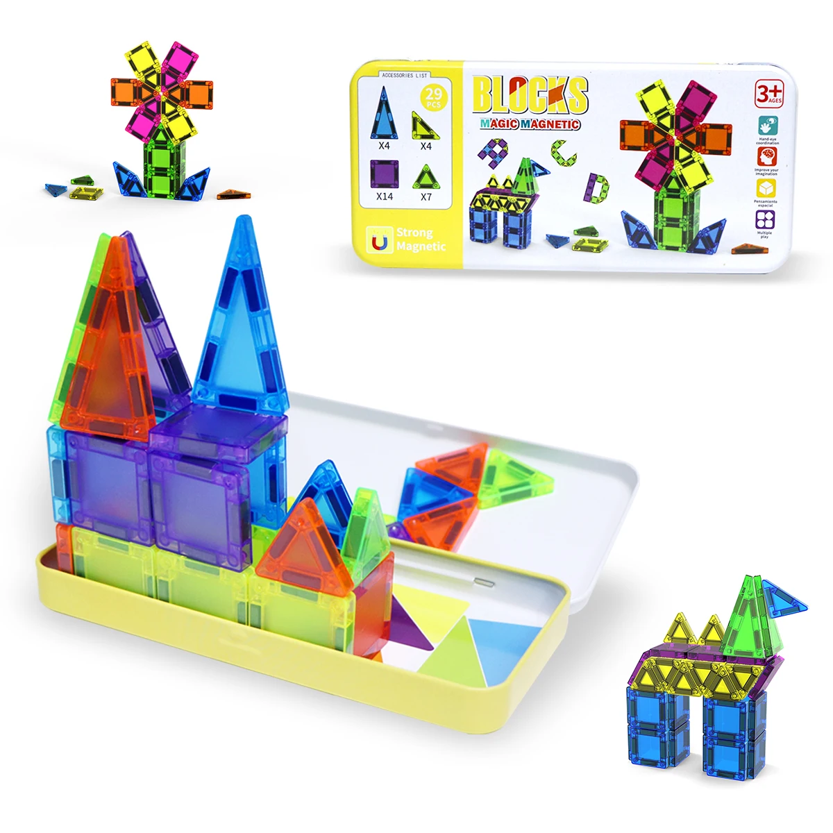 لعبة ألغاز المكعبات المغناطيسية للأطفال، مجموعة إبداعية من الألعاب المغناطيسية #5