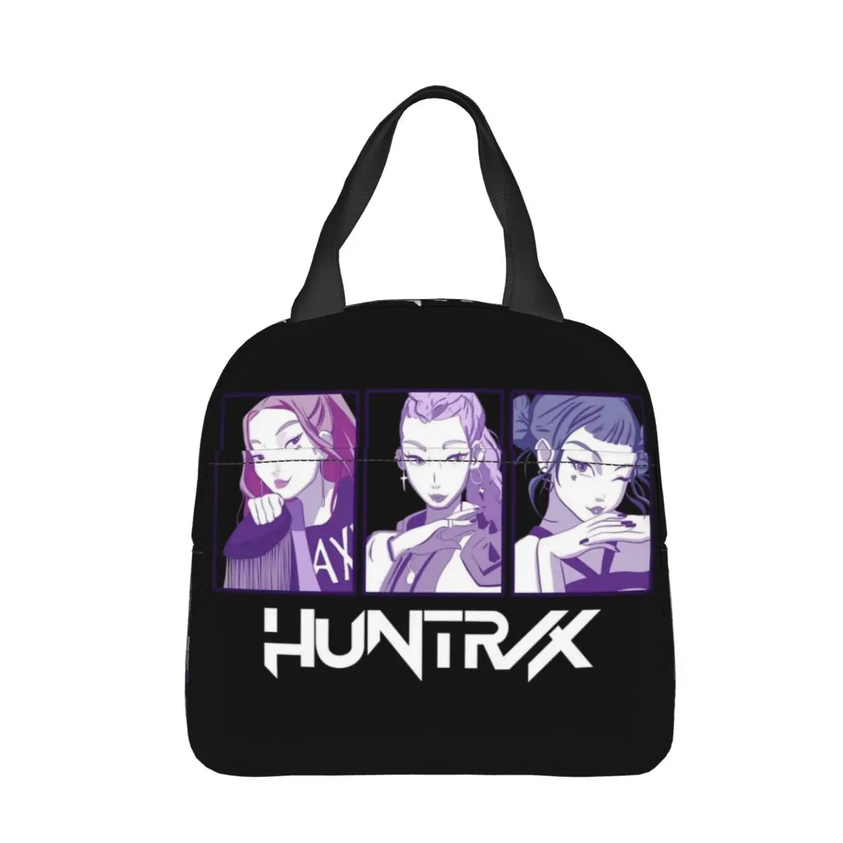 

KPop Demon Hunters Huntrix Изолированная сумка для обеда Герметичный контейнер для еды Сумка-холодильник Ланч-бокс Tote Офисная уличная сумка для еды