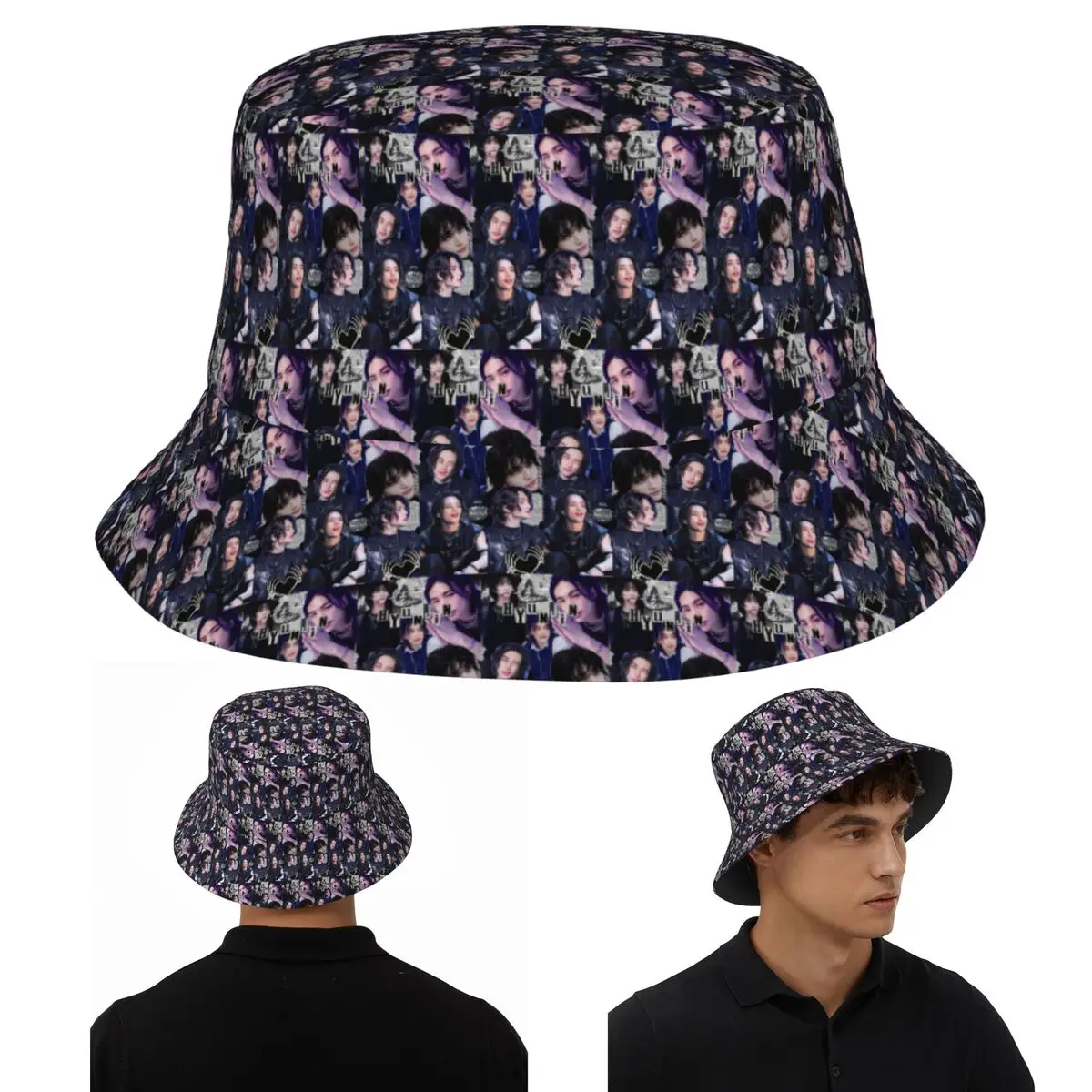 

HyunJin Korean Kpop Singer Bucket Hat Panama For Kids Bob Fisherman Hats For Summer Fishing Caps Man Woman