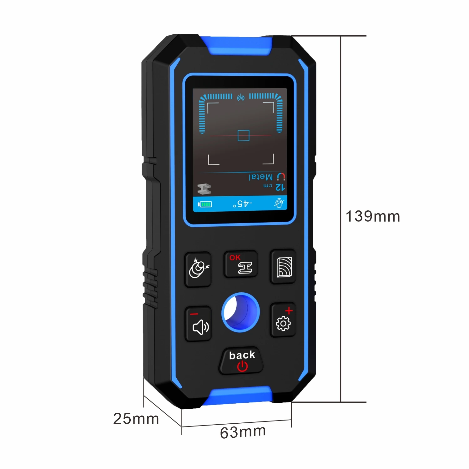 NOYAFA NF-518 Wall Metal Detector Positioning Hole AC Wire Metal Wood Stud Distance Meter Tool Cable Wires Depth Tracker Scanner