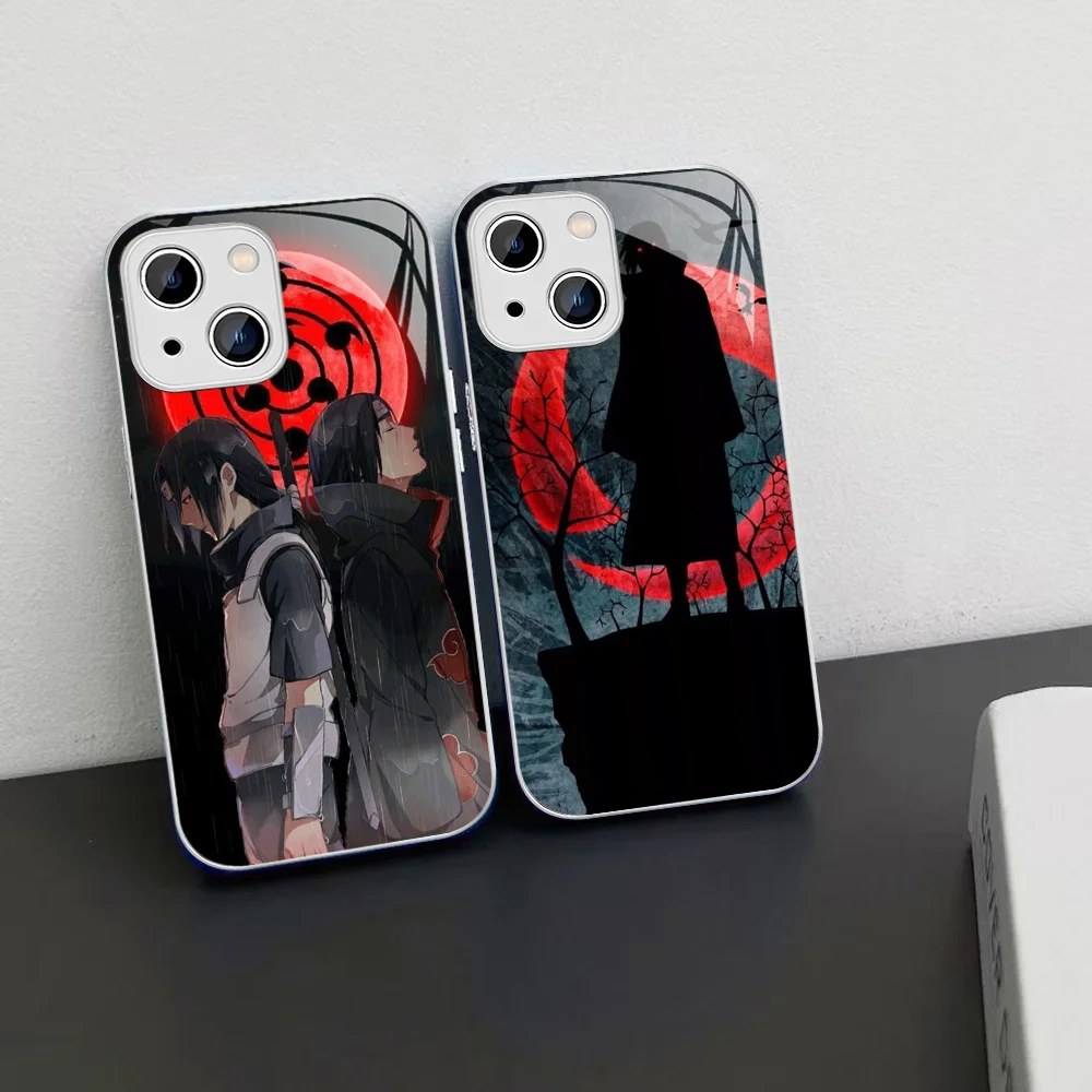 

Чехол для телефона Amine Uchiha L-Itachis для iPhone 15 13 12 Mini 11 Pro XS Max X XR 14 Plus, чехол из закаленного стекла