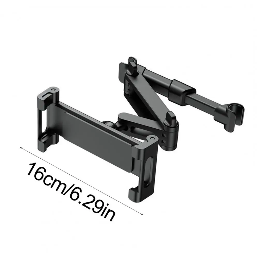 16cm Backseat Headrest Mount Tablet Phone Holder With Metal Lock & Silicone Grips Extendable Car Accessories Rack For Travel