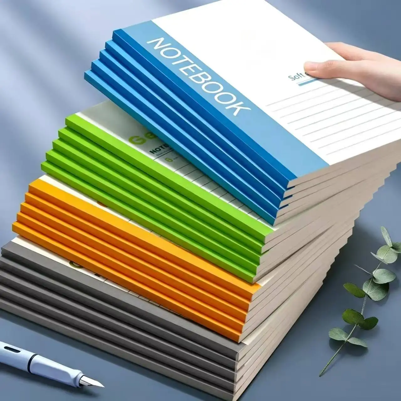 Colorful Soft Cover A5 Notebook Thick Lined Planner School Stationery Notepad Diary Book Notepad Business Use